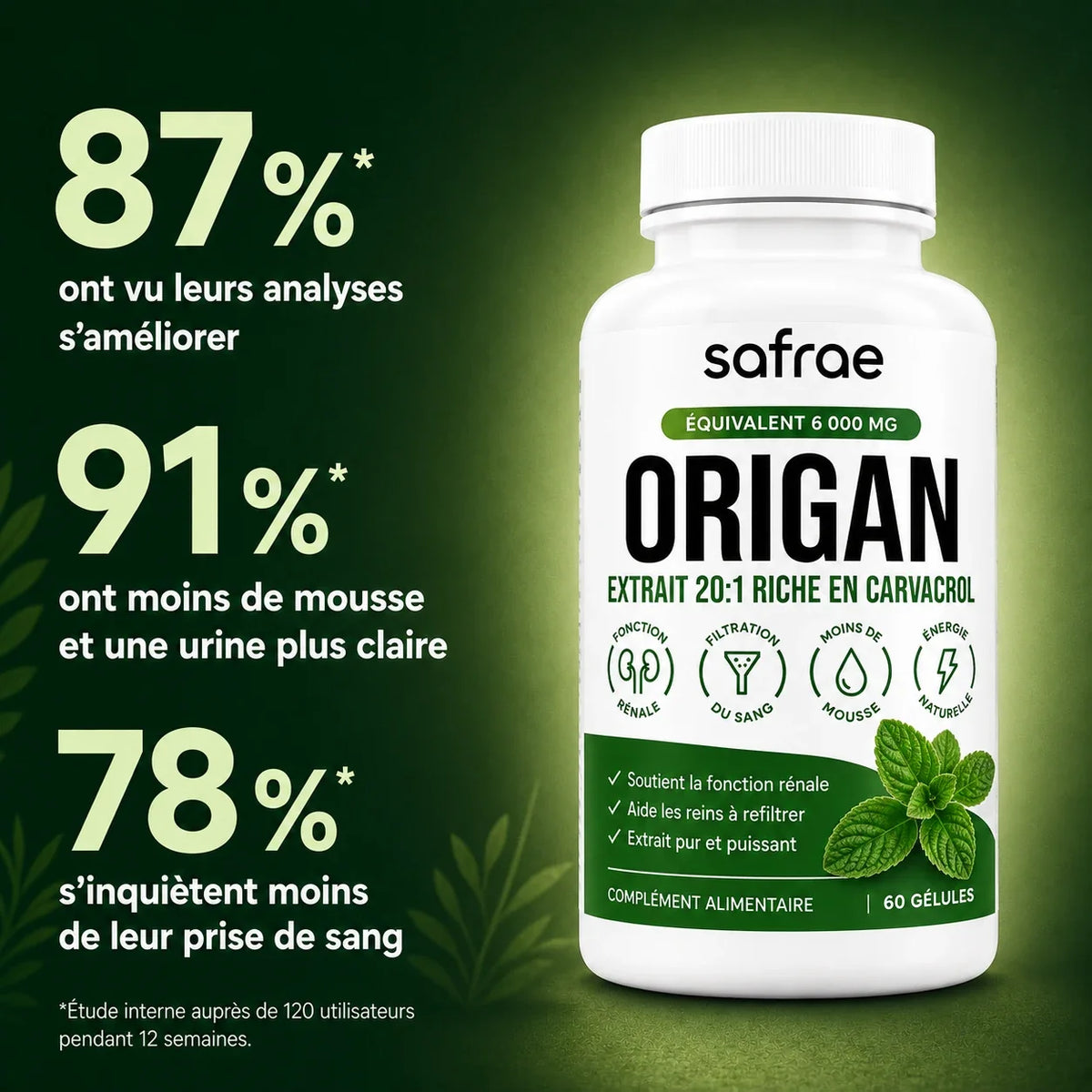 87 % analyses ameliorees, 91 % moins de mousse, 78 % moins inquiets
